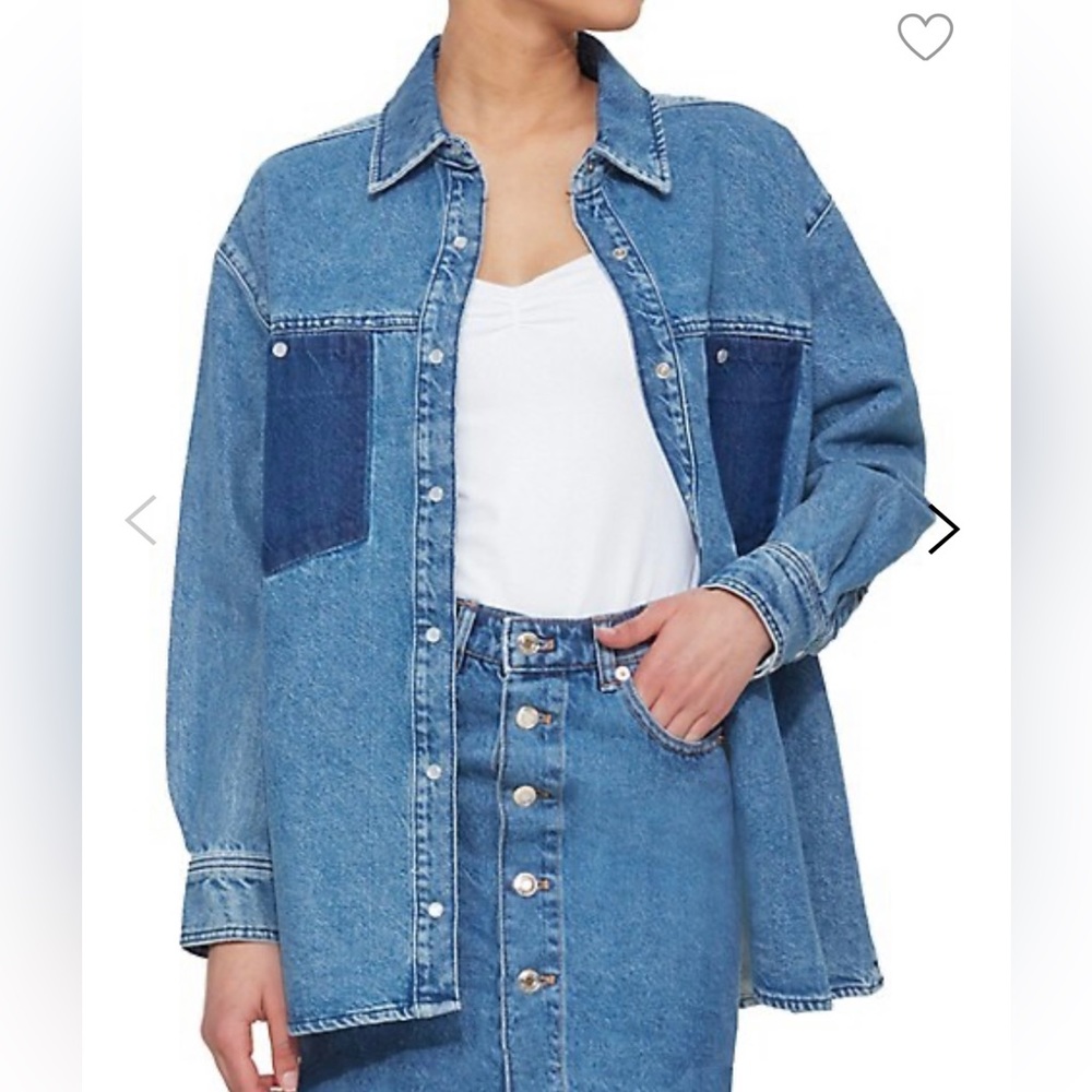 NWT Dex 3 tone denim shirt